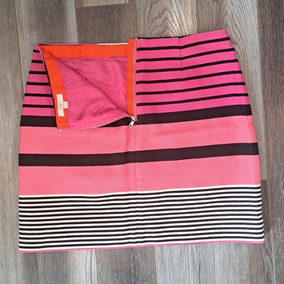 Loft Pink Color Block Mini Skirt - Picture 3 of 5